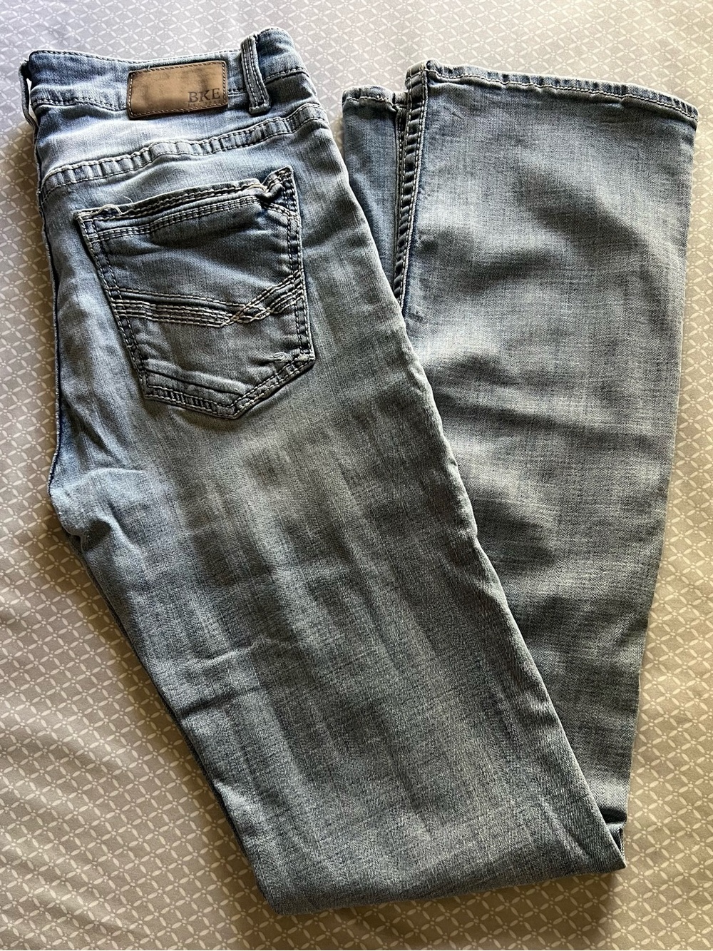 BKE Men’s Light Blue Denim Jeans - Classic Straight Fit